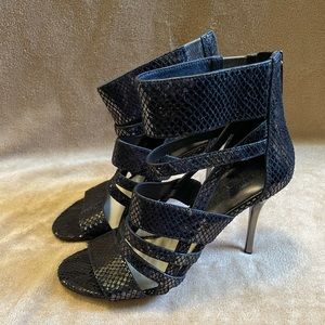 Michael by Michael Kors Black Shiny Strappy Heel